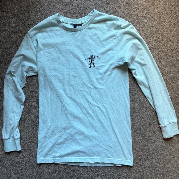 STUSSY Long Sleeve Crew Neck Tshirt Grunge Skate 90s Y2k Indie Urban | Size S - Picture 3 of 13